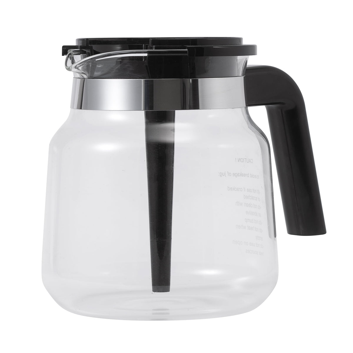 MRX Solutions carafe lid close-up emphasizes secure seal ideal for spill-free pouring.