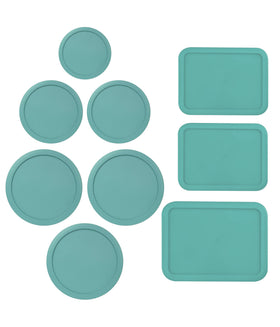 MRX Solutions 1-Cup round lid seals turquoise Pyrex bowls for fresh leftovers