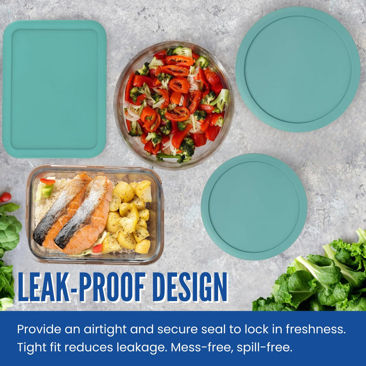 MRX Solutions 4-Cup lid keeps larger portions sealed for easy reheats