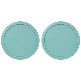 MRX Solutions turquoise lid close-up with a snug seal for Pyrex 6-7 cup bowls.