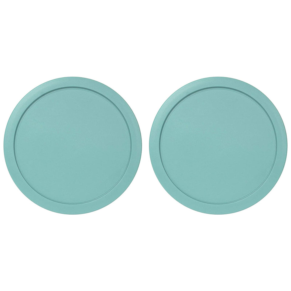 MRX Solutions turquoise lid close-up with a snug seal for Pyrex 6-7 cup bowls.