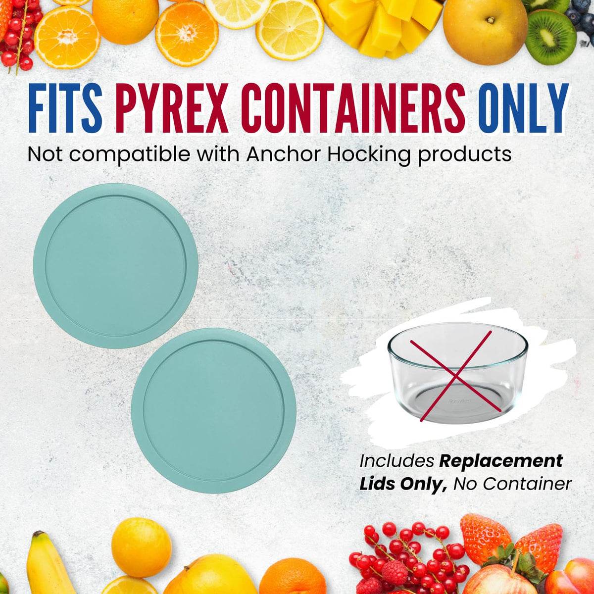 MRX turquoise lid demonstrating leak-proof edge on Pyrex glass containers.