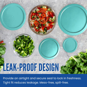 MRX Solutions BPA-free lid highlighting durable plastic for Pyrex bowls.