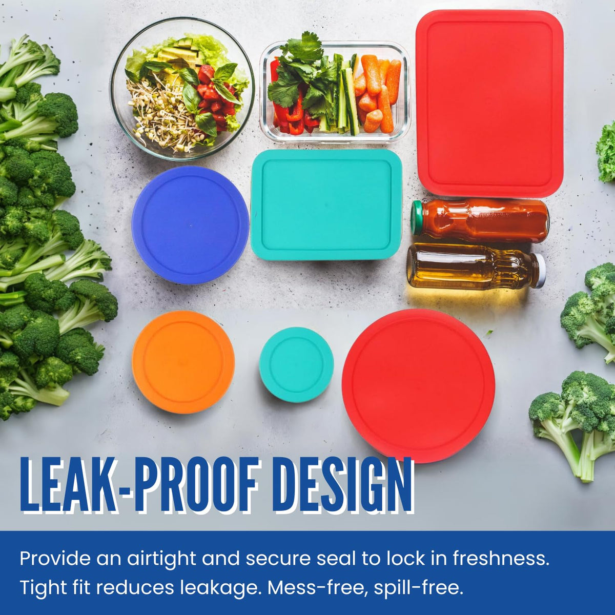 MRX Solutions Pyrex 4 cup round lid fits securely and prevents leaks