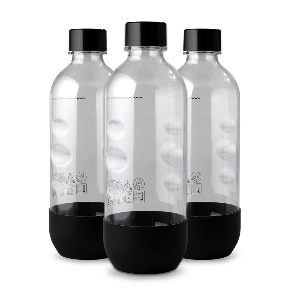 MRX Solutions 1L SodaStream bottle with BPA-free body for durable carbonation.