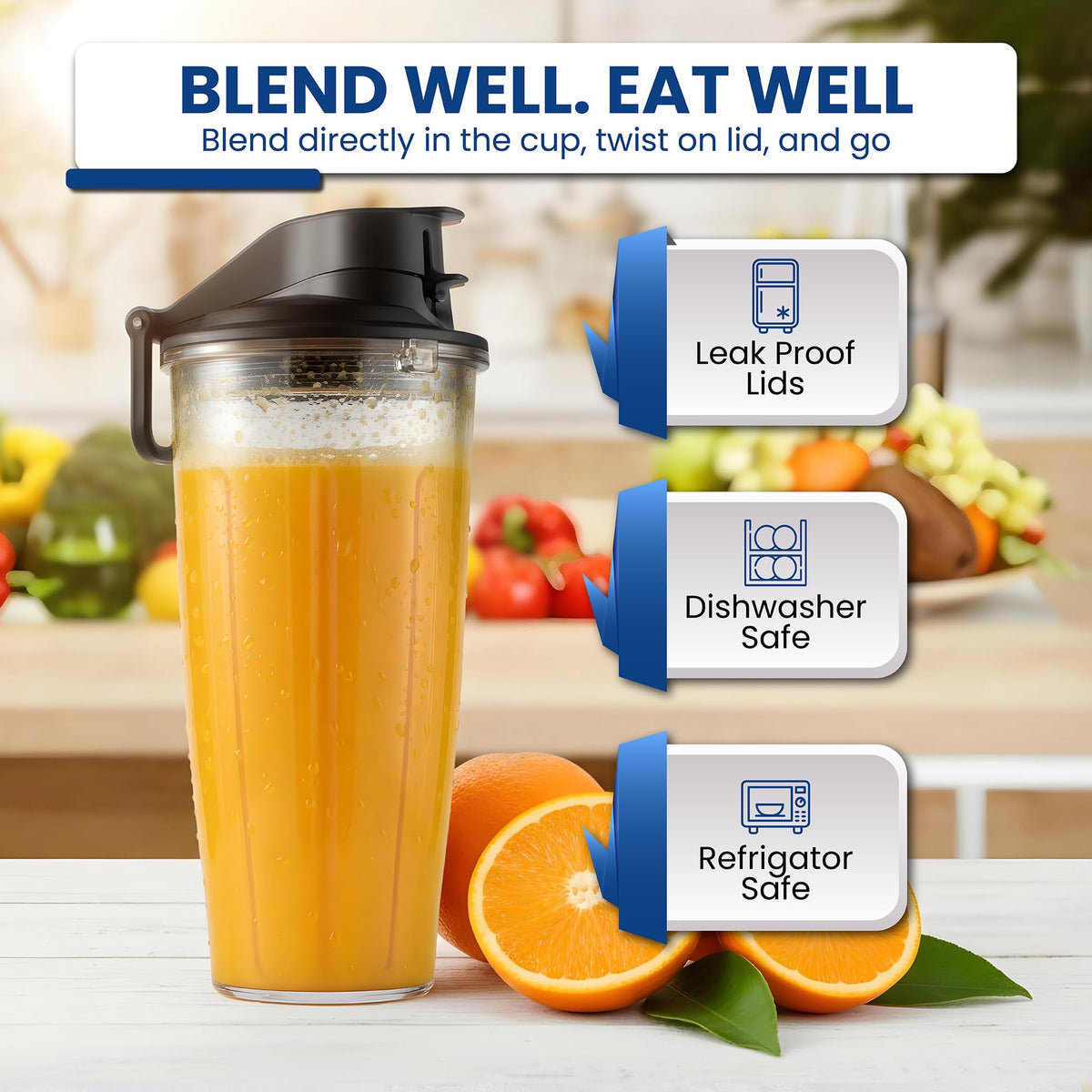 MRX Solutions travel-ready design enables on-the-go blending and sipping.