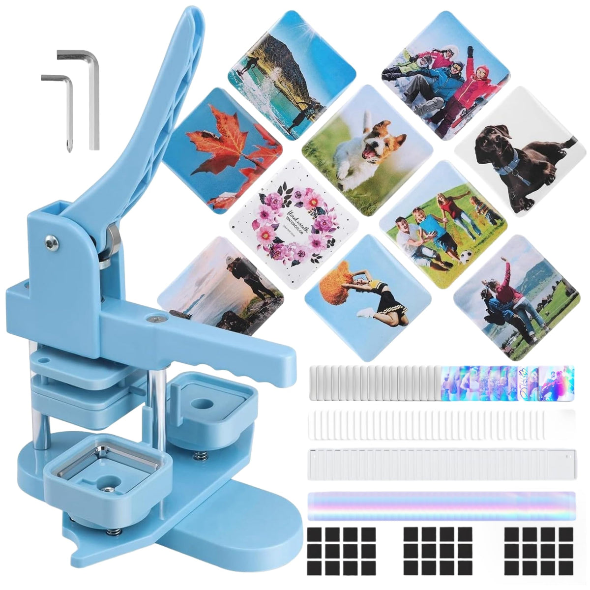 Mryitcal square photo magnet press machine for quick DIY fridge magnets
