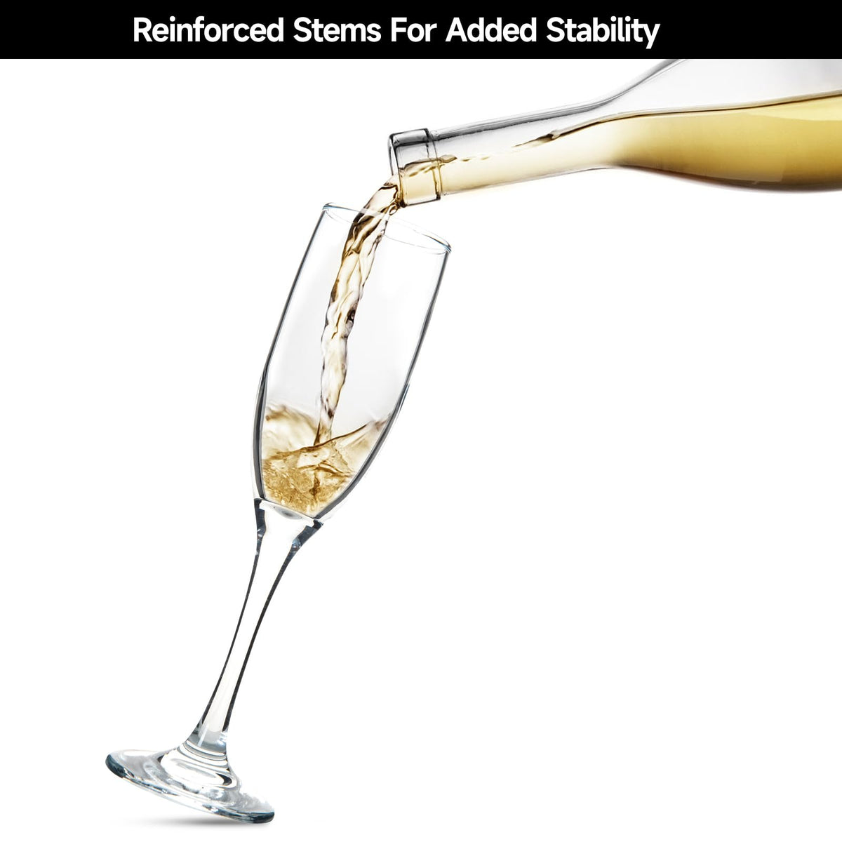 MRZIKPO champagne glasses dishwasher safe design for easy cleaning and everyday use.