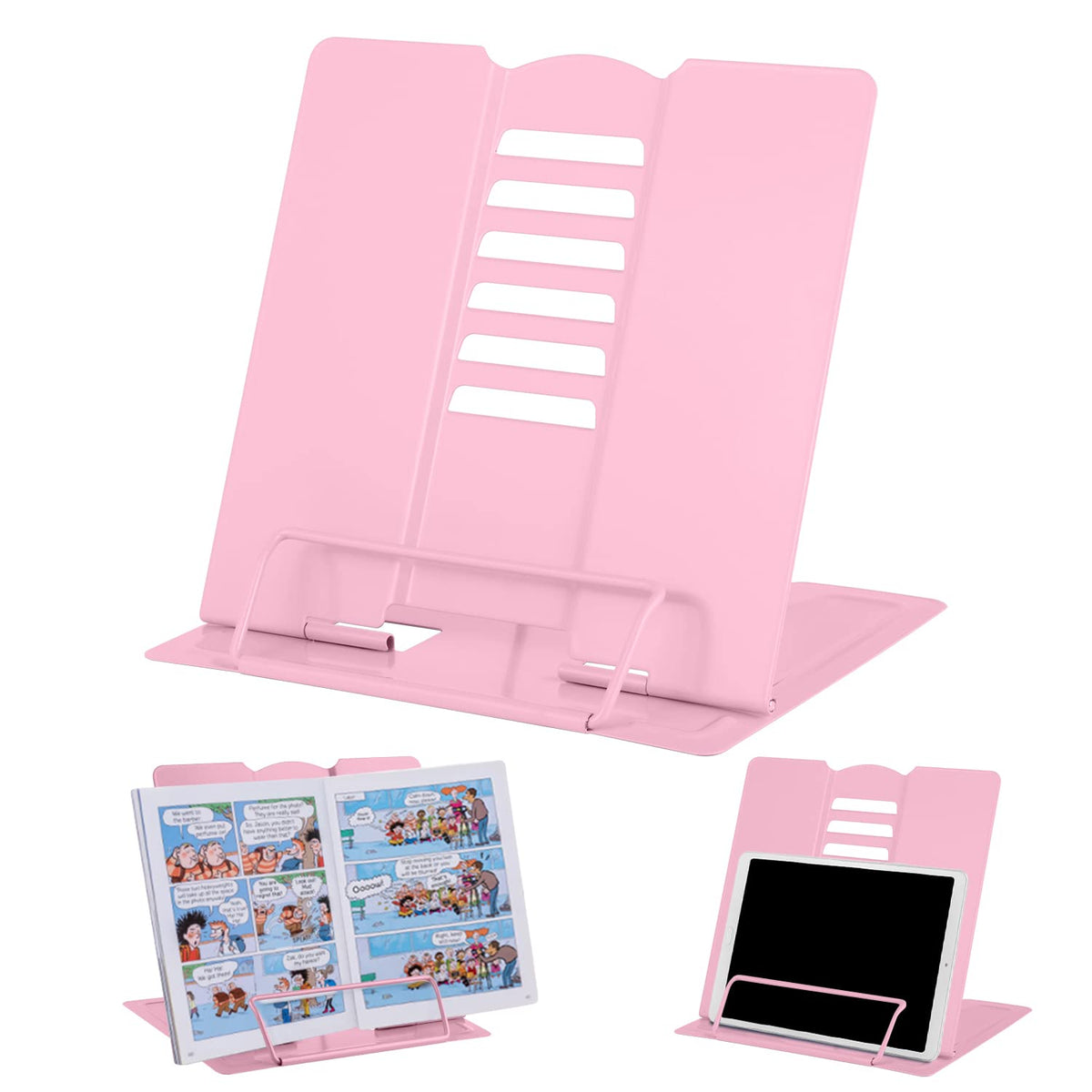 MSDADA desk book stand adjustable-positions offers comfortable viewing angles for recipes