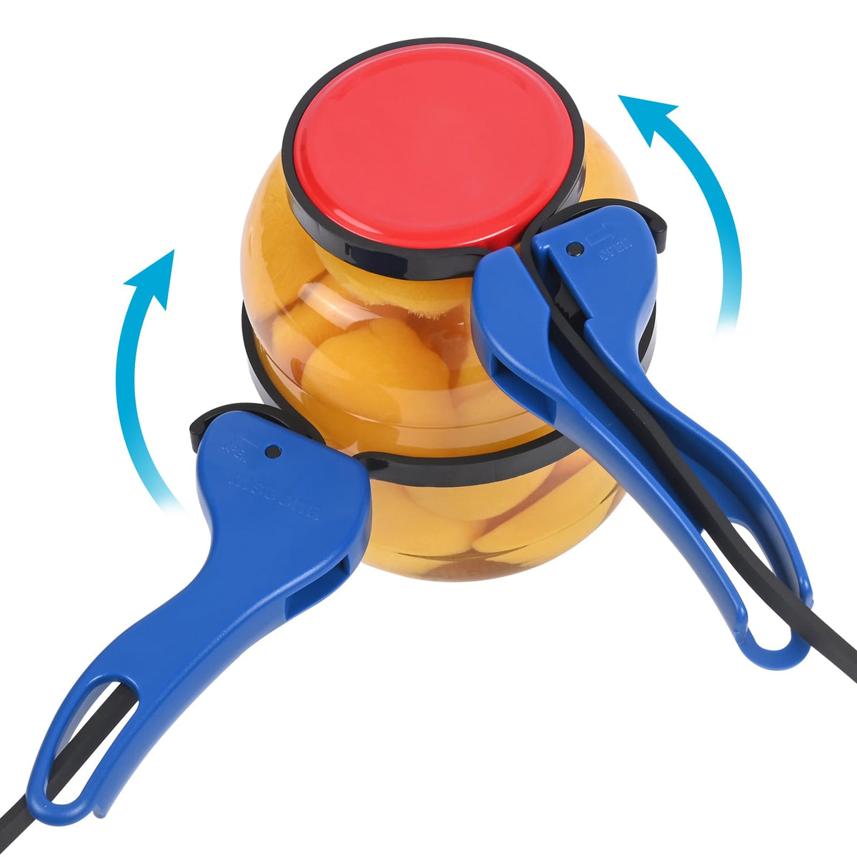 MSEONA double-handle jar opener demonstrating cap attachment and easy twist