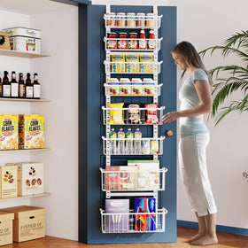 MSERCUOR bathroom organization on door maximizes space.