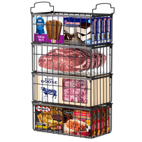 MSERCUOR freezer bin with stackable deep design for easy access to meats