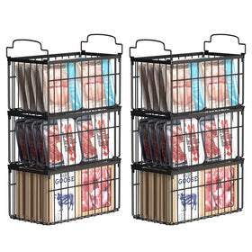 MSERCUOR freezer bins with deep, stackable design for organized chest freezers.