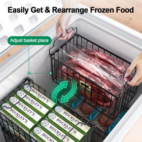 MSERCUOR open-frame bins promote airflow and faster freezing.