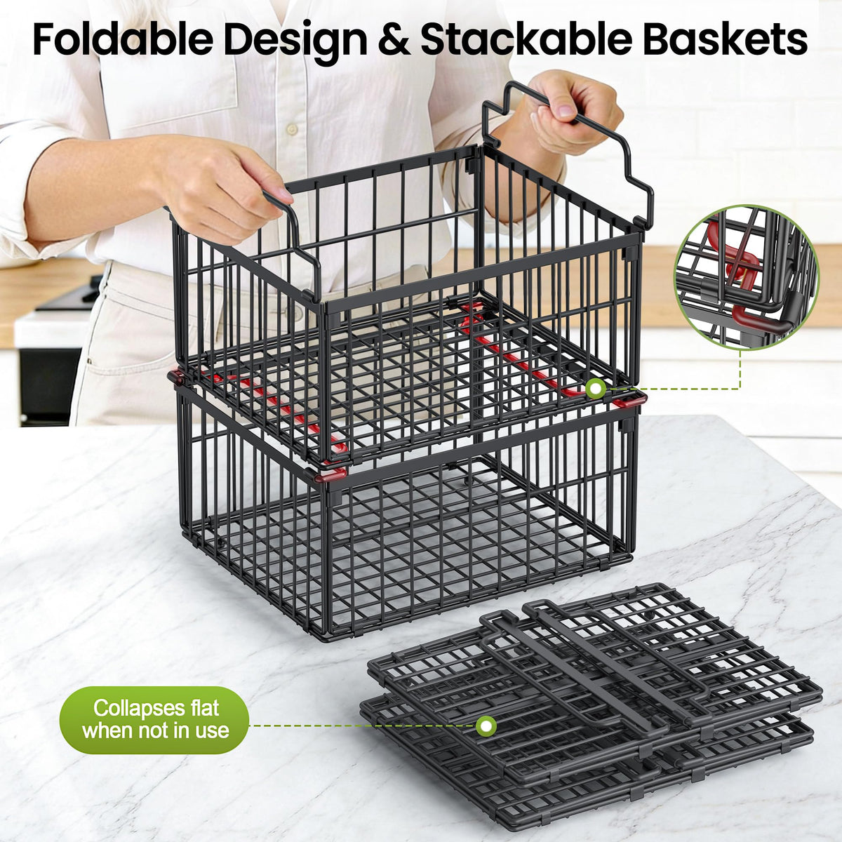 MSERCUOR open-frame freezer bins promote airflow for faster freezing and easier organization.