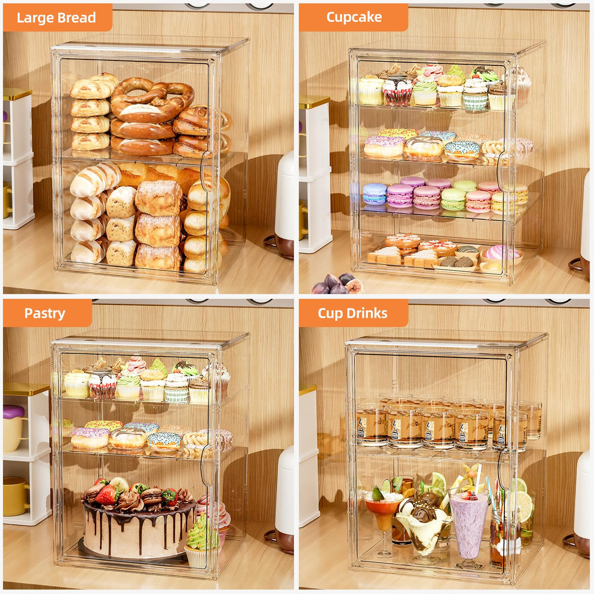 MSHOMELY clear PET display stand blends with any decor