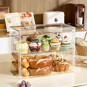 MSHOMELY crystal-clear lid showcases colorful desserts attractively.