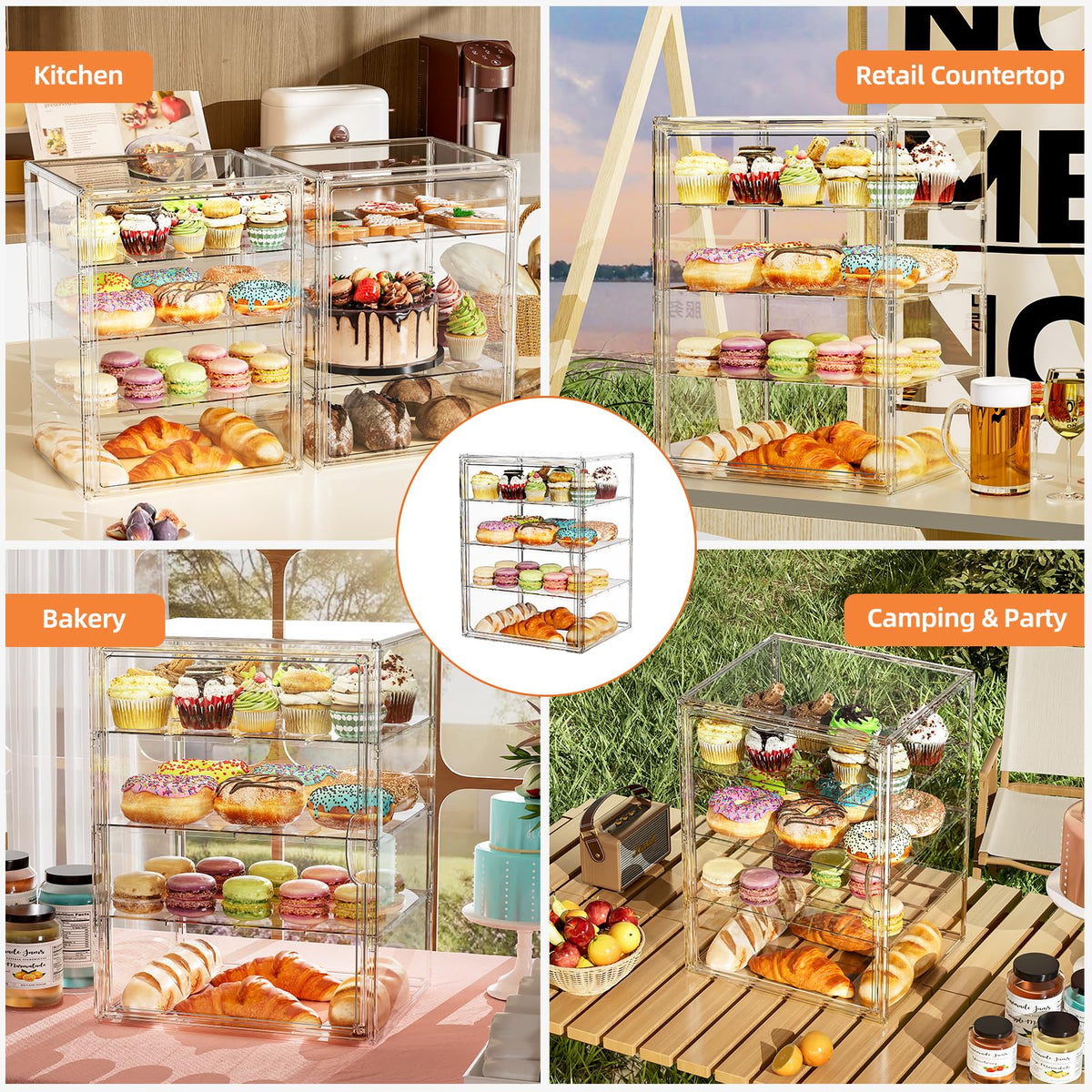 MSHOMELY 4-tier display easily assembles for elegant centerpieces at events