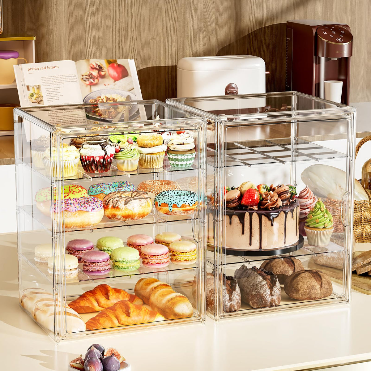 MSHOMELY versatile design doubles as a bread box for kitchen counters