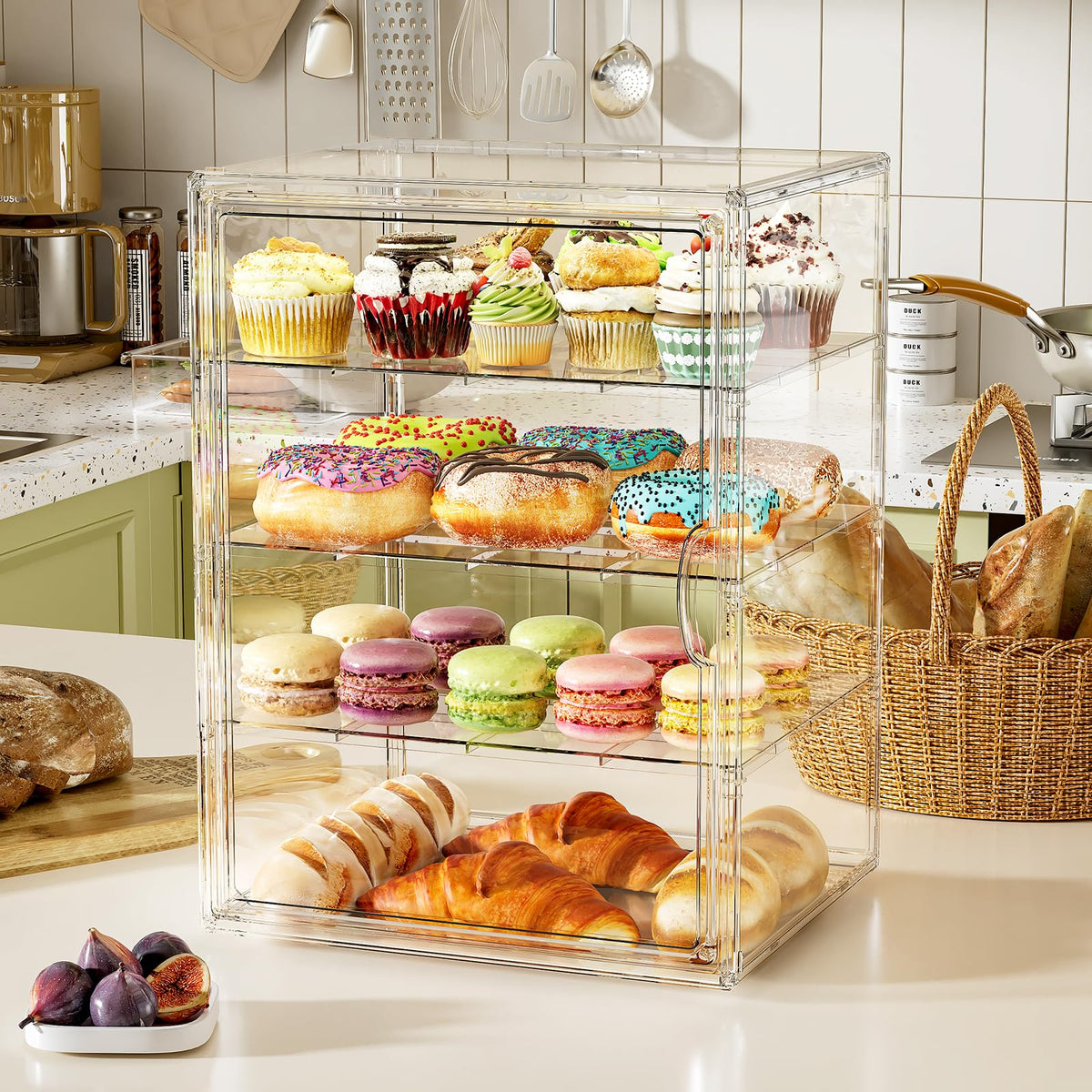 MSHOMELY large-capacity stand fits 50 to 64 cupcakes for gatherings