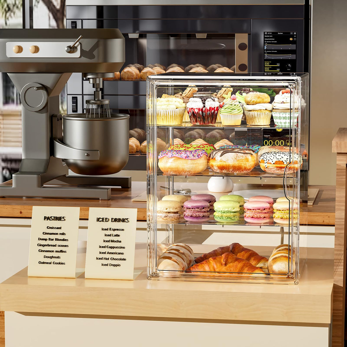 MSHOMELY transparent panels highlight treats while protecting them from dust