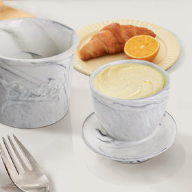 MSJGA butter crock holds half a stick, fits daily needs