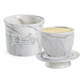 MSJGA butter crock with water seal preserves soft butter at room temperature