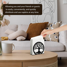 MSJGA napkin holder with non-slip base protects surfaces.