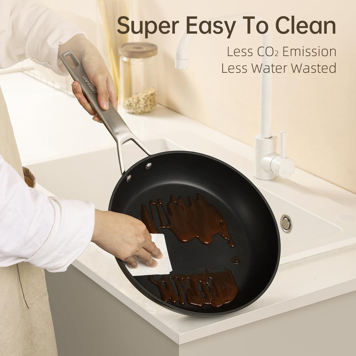 MsMk 7in small frying pan non-toxic coating - PFOA free safety.