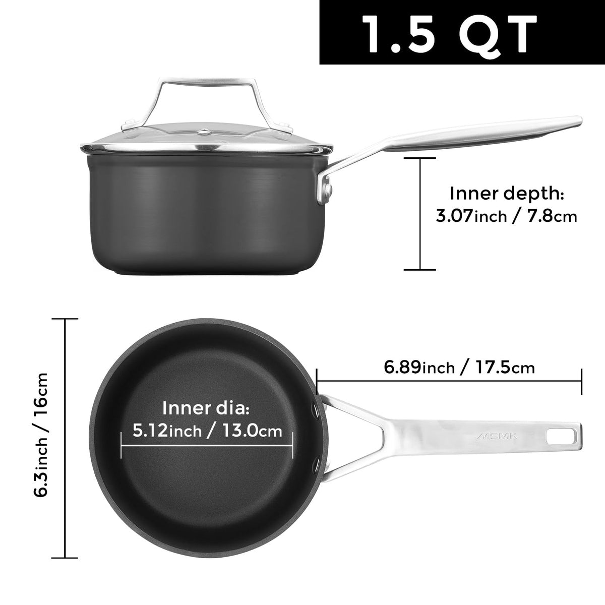 MsMk anti-scalding handle stays cool during busy cooking sessions.