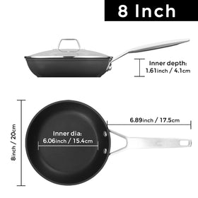 MsMk induction-compatible pan works on gas, electric, and induction stoves.