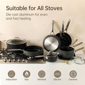 MsMk scratch-resistant nonstick pan stands up to frequent use.