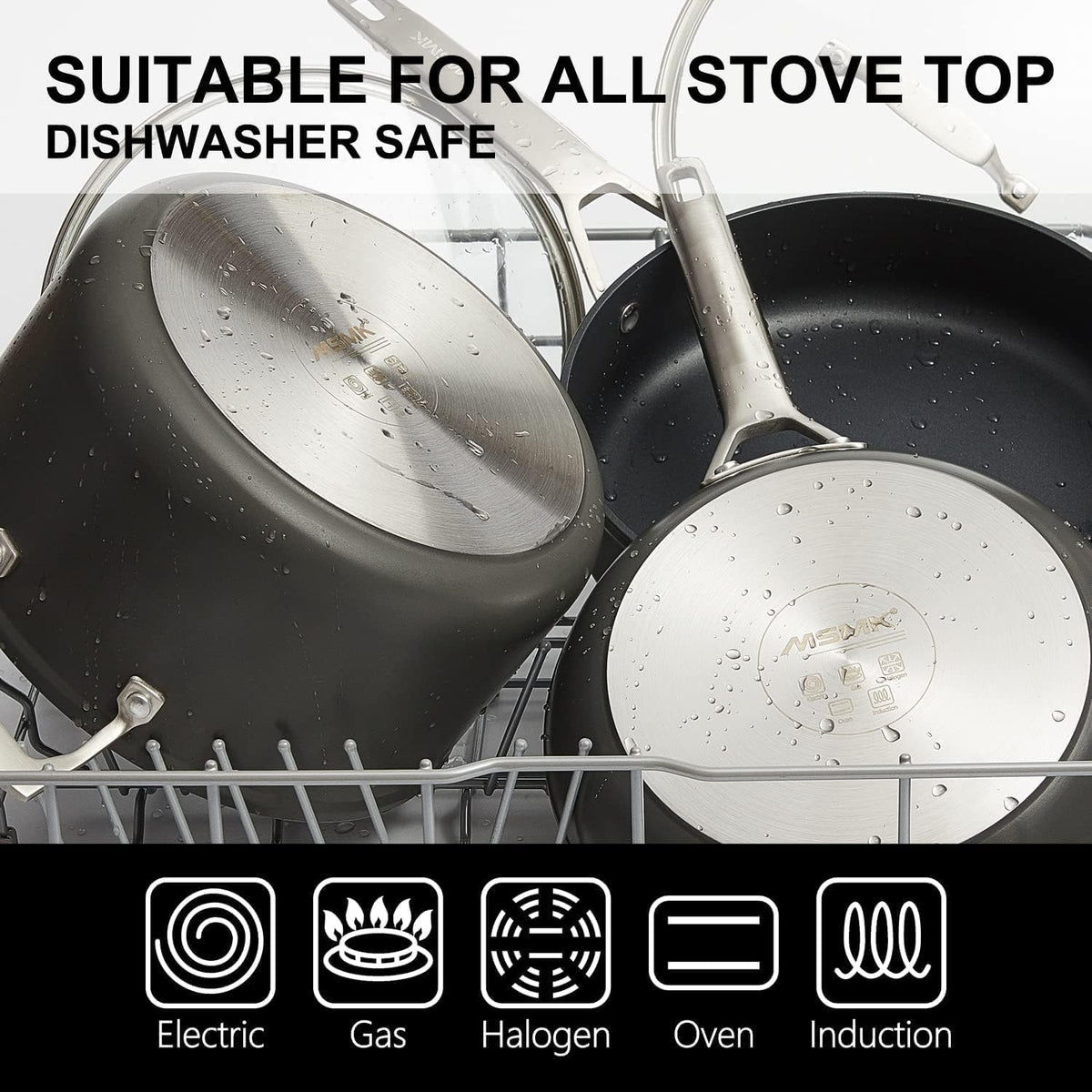 MsMk smooth stainless-steel bottom promotes faster, even heating.