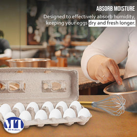 MT Products blank natural pulp egg carton versatile for seed trays and crafts.