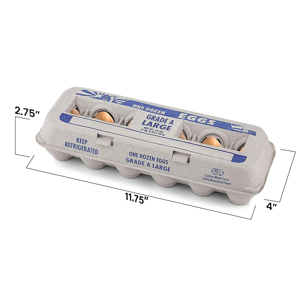 MT Products recycled-pulp egg carton keeps eggs dry and fresh