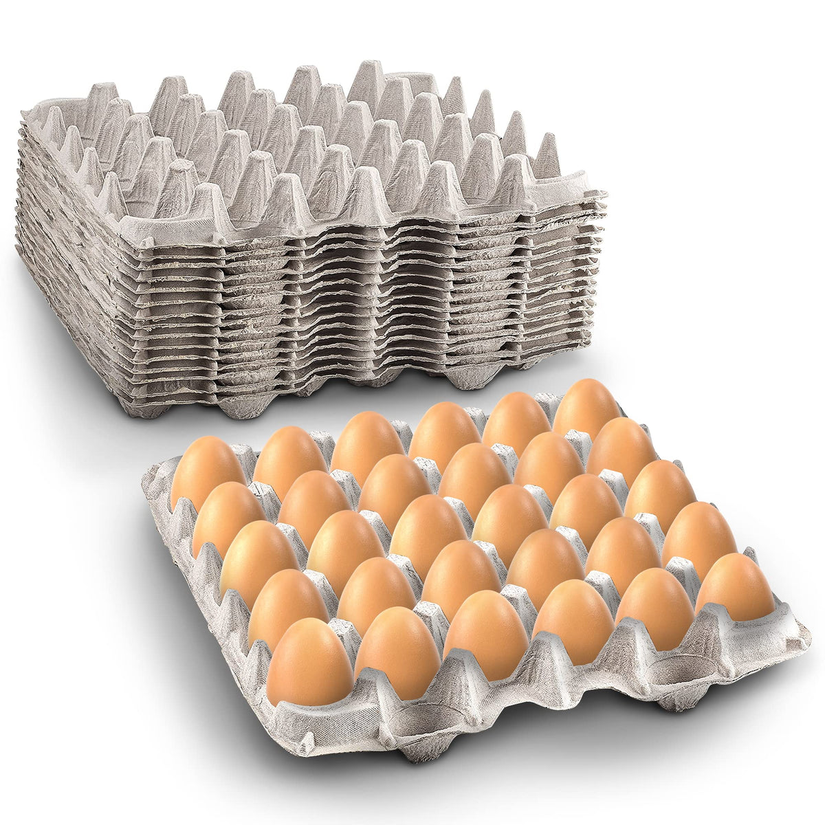 MT Products eco-friendly egg crates securely holding eggs during transport