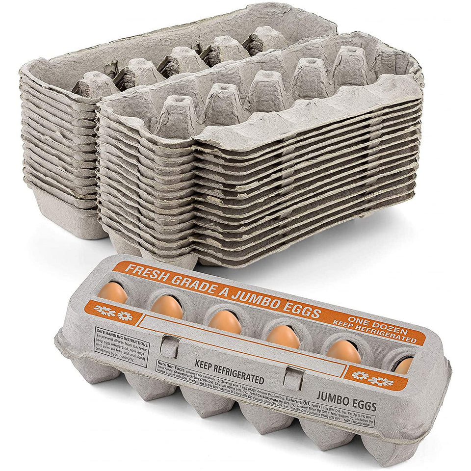MT Products natural pulp egg cartons with open lid for safe storage and easy access
