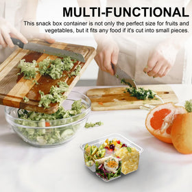 MT Products PET plastic bento container is lightweight and recyclable.