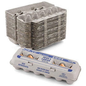 MT Products printed empty egg carton holds 12 eggs for bulk storage