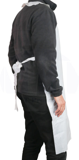 MT Products white apron 46x28 pack of 50 ready for use