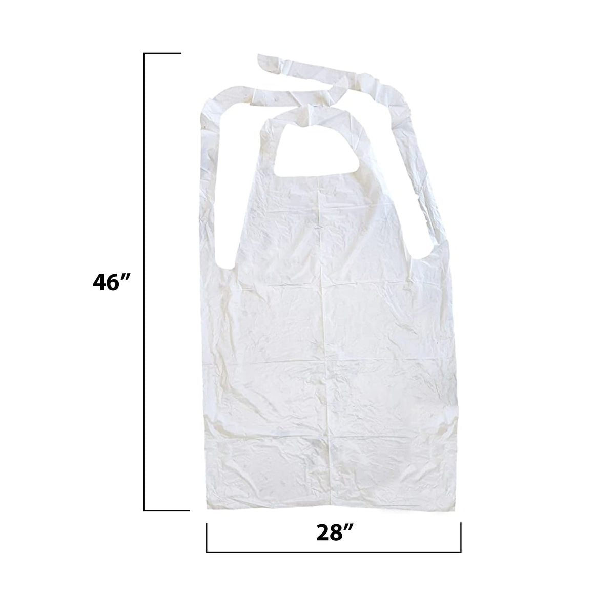 MT Products white apron 46x28 side view waterproof and durable