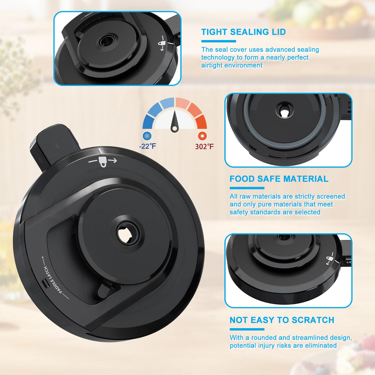 MTGSTOCL dishwasher-safe outer lid simplifies cleaning after use