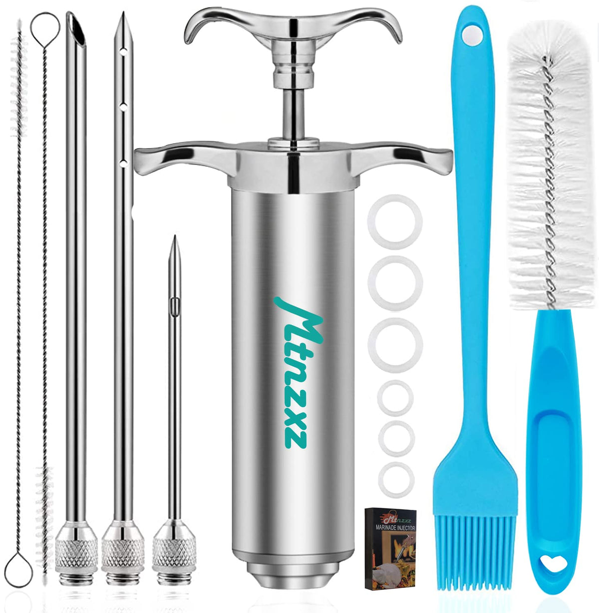 MTNZXZ Marinade Injector Syringe Kit for juicy, flavorful meat