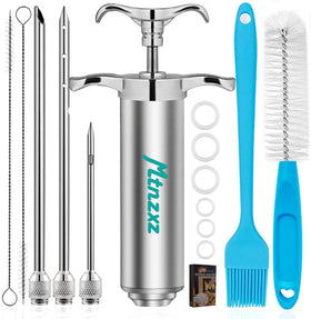 MTNZXZ Marinade Injector Syringe Kit for juicy, flavorful meat