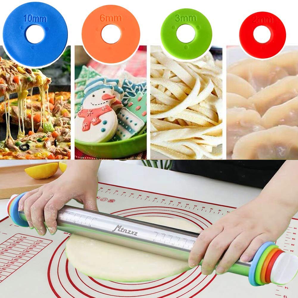 MTNZXZ pastry mat measures 23.6 by 15.7 inches for large doughs.