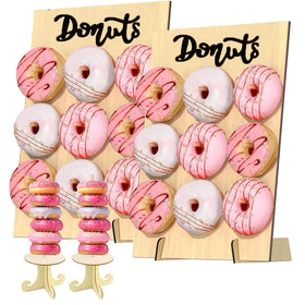 MTRSOCHO Donut Wall Stand—two panels shown for a polished party display.