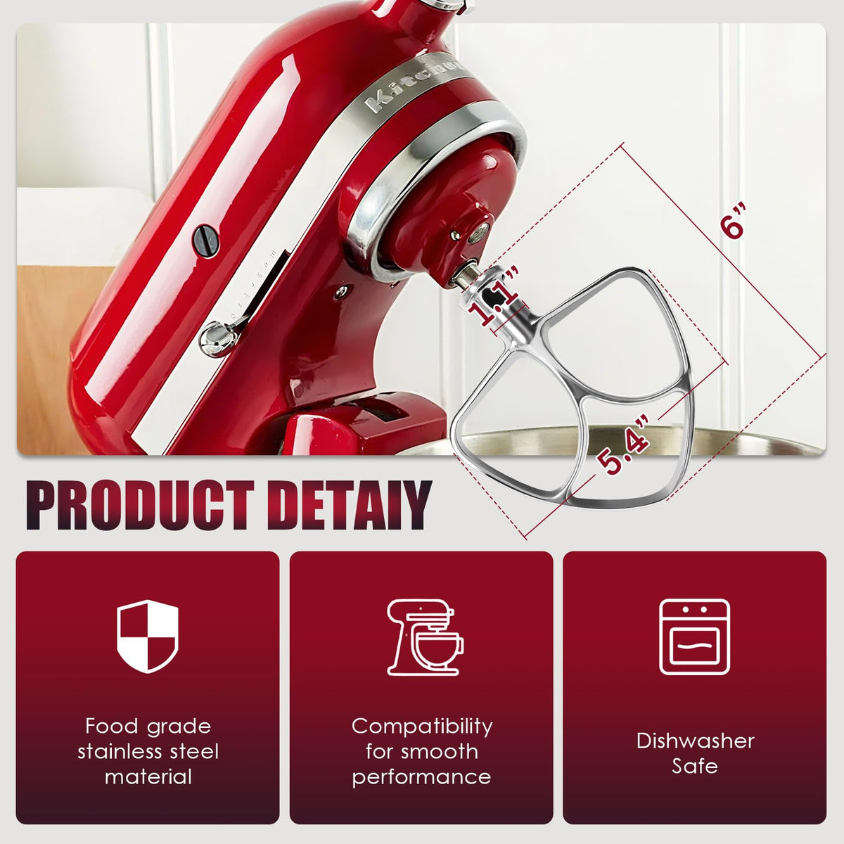 Mttobo slim-profile beater reduces batter cling and improves texture.