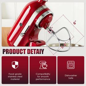 Mttobo slim-profile beater reduces batter cling and improves texture.