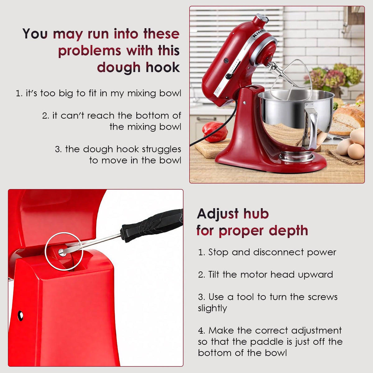 Mttobo K45B dishwasher-safe stainless steel beater after cleaning