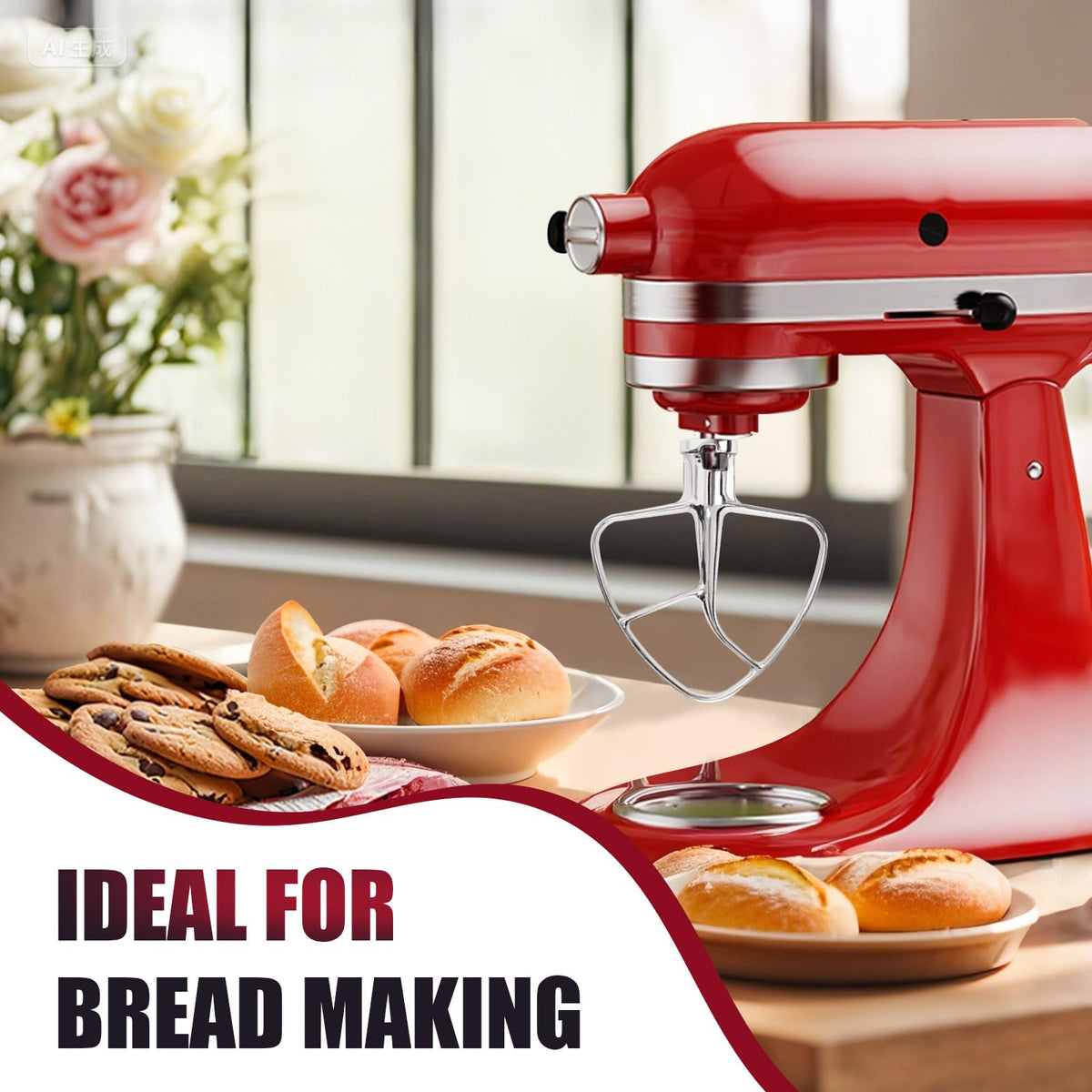 Mttobo K45B dough-kneading scene with mixed dough texture